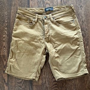 DU/ER DUER MNS 32 No Sweat Slim Fit Shorts khaki 10” inseam